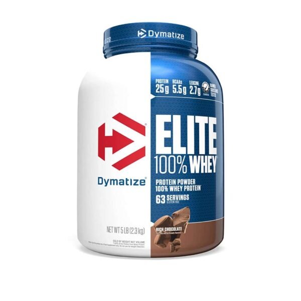 Dymatize Elite 100% Whey Protein - 2.3 Kg (5 Lb), Rich Chocolate