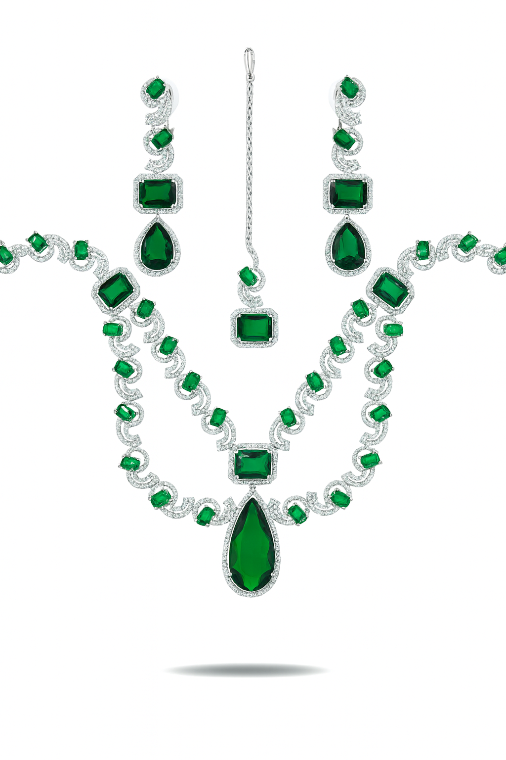 AD Jewellery Set for Wedding | Earrings | Tikka – TAPASVINI