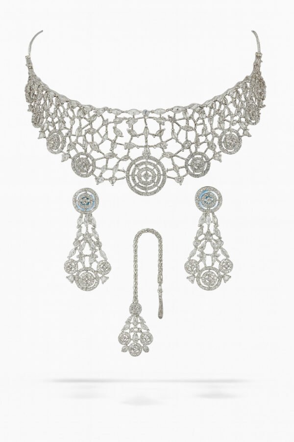 ✨ TAPASVINI - White Goli Choker Necklace Set